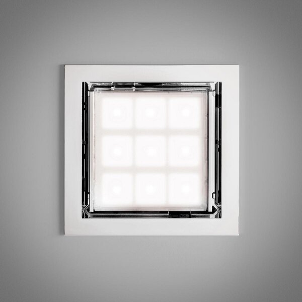 Artemide PAD80 plafonieră LED, Alb, Hol, Metal, Design, Luminile încastrate unghiulare