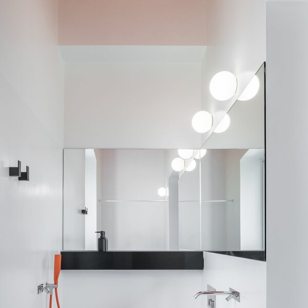 Artemide Dioscuri aplice de perete, IP65, Ø 25 cm, reglabil, Alb, Hol, Sticlă, Design, glob