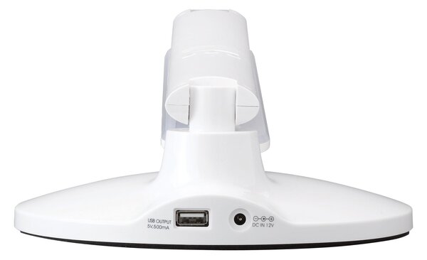 Aluminor Success lampă de birou LED cu ceas, alb, reglabil, Alb, Studiu / Birou, Metal, Modern