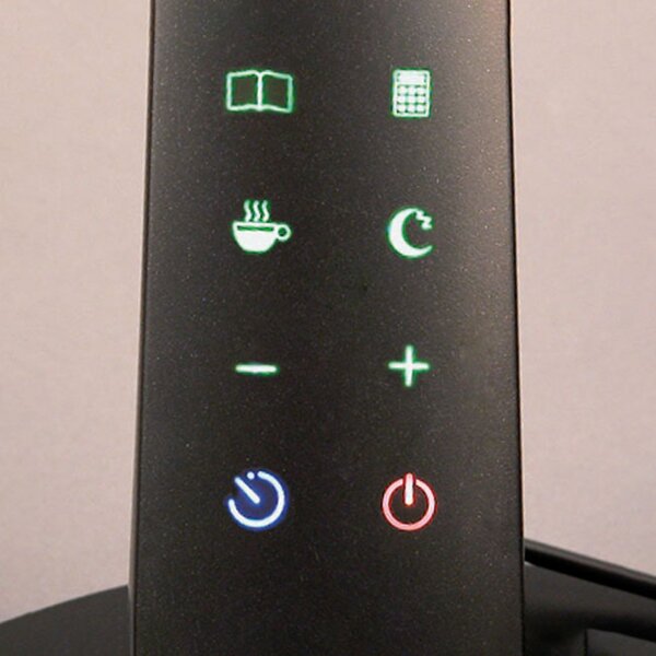 Aluminor Zig lampă de birou LED cu panou comandă negru, reglabil, Negru, Studiu / Birou, Metal, Modern