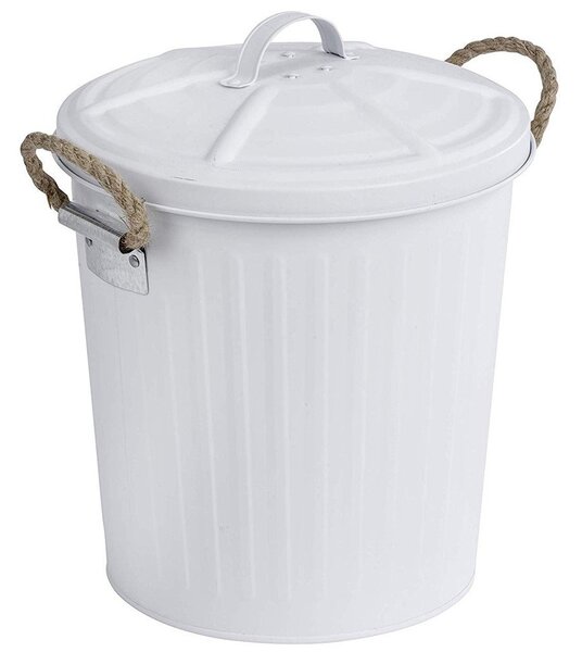 Coș de gunoi GARA alb cu capac, 6L, Wenko