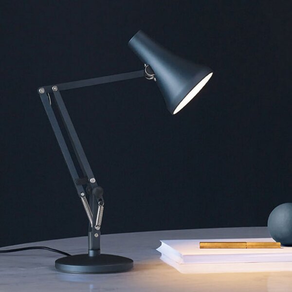 Anglepoise 90 Mini Lampă de masă cu LED albastru oțel, reglabil, Albastru, Studiu / Birou, Metal, Design industrial