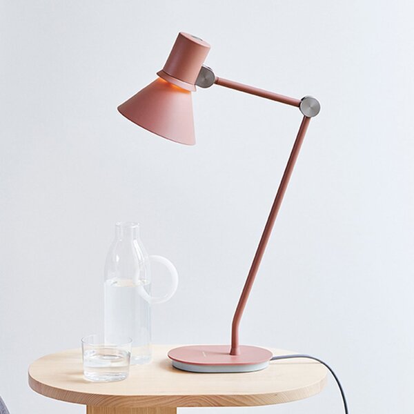 Anglepoise Type 80 lampă de masă, roz, Roz / Rosé, Studiu / Birou, Metal, Design