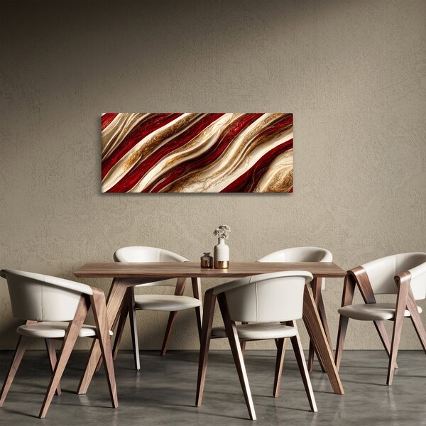 Tablou - Aur - textură albă (120x50 cm)