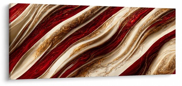Tablou - Aur - textură albă (120x50 cm)