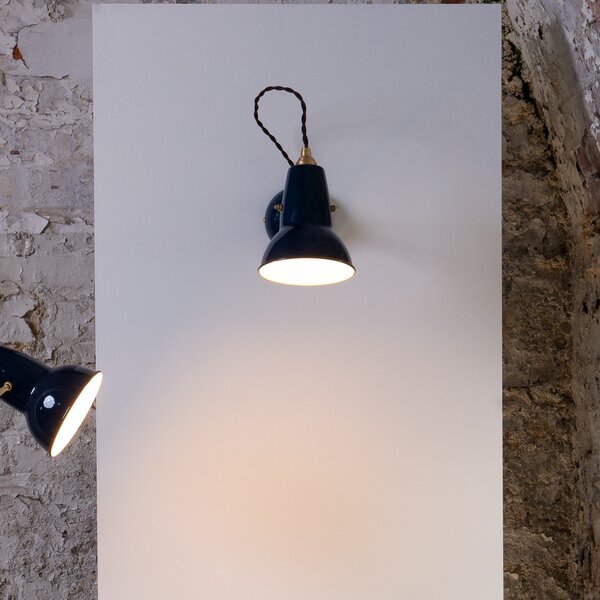 Anglepoise Original 1227 Brass perete albastru, reglabil, Albastru, Camera de zi / sufragerie, Metal, Design industrial