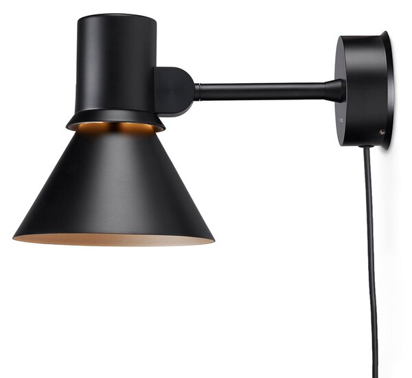 Anglepoise Type 80 W1 aplică, ștecăr, neagră, Negru, Camera de zi / sufragerie, Metal, Design