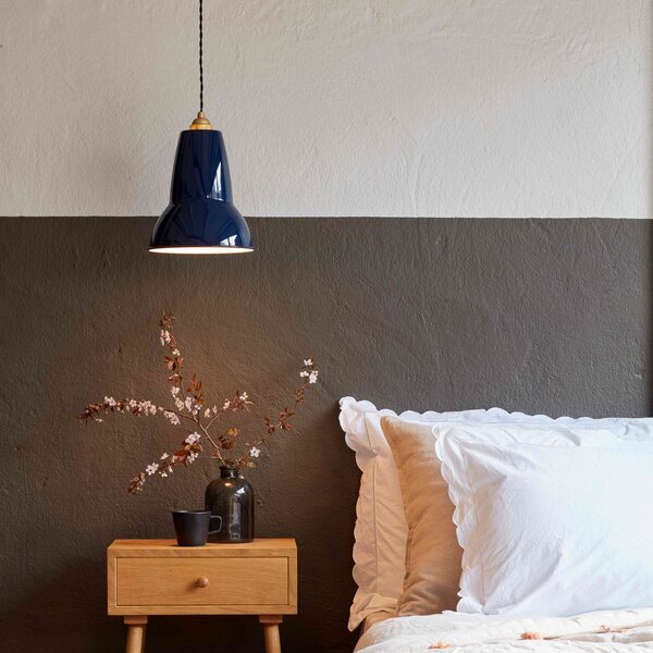 Anglepoise Lampa suspendată Original 1227 Brass Midi, albastră, reglabil, Albastru, Camera de zi / sufragerie, Metal, Design