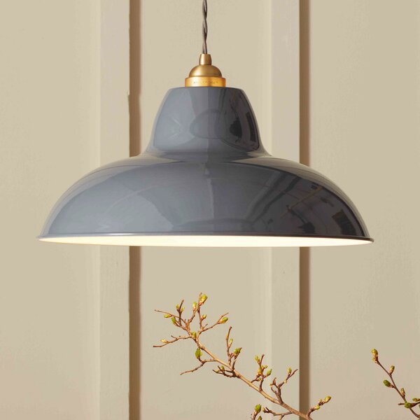 Anglepoise Lampa suspendată Original 1227 Brass Midi Wide, gri, reglabil, Gri, Camera de zi / sufragerie, Metal, Design