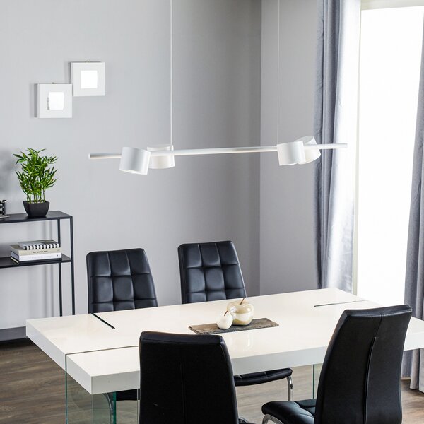 ALDEX Lampă suspendată Bot, alb, 4 becuri, reglabil, Alb, Camera de zi / sufragerie, Metal, Modern