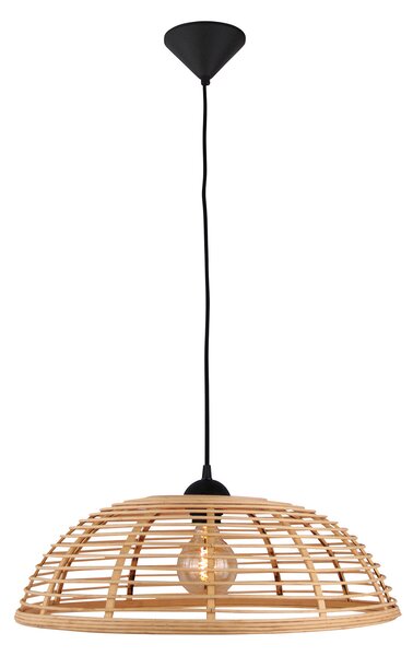 Brilliant Crosstown suspendată, abajur bambus deschis Ø 56cm, reglabil, Lemn, Camera de zi / sufragerie, Bamboo, Scandinavă