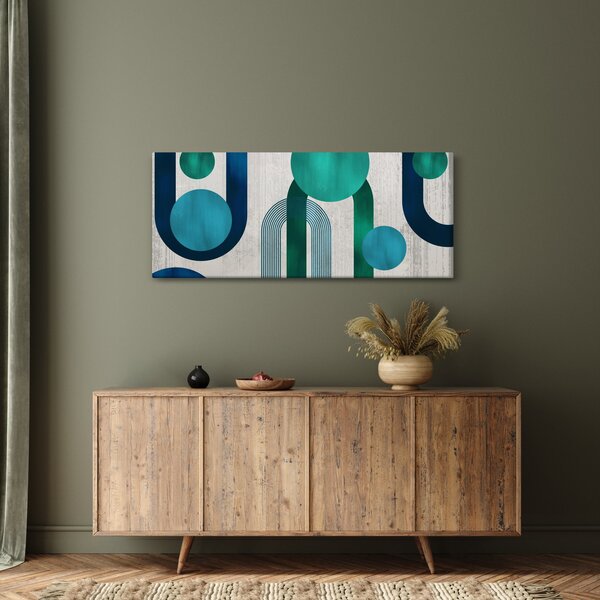 Tablou - Linii și forme circulare (120x50 cm)