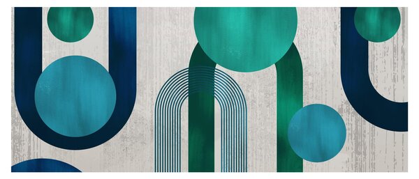Tablou - Linii și forme circulare (120x50 cm)