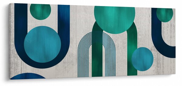 Tablou - Linii și forme circulare (120x50 cm)