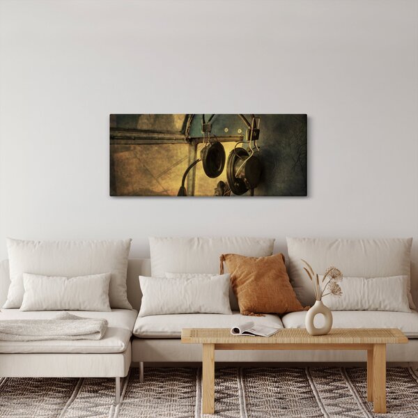 Tablou - Căști de avion de epocă (120x50 cm)