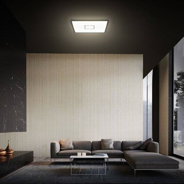 Briloner Plafonieră LED Free, 29 x cm, negru, Negru, Bucătărie, Plastic, Modern