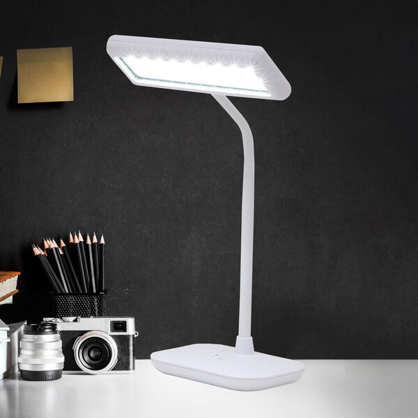 Briloner Lampă de masă Daylight LED, Alb, Studiu / Birou, Plastic, Modern
