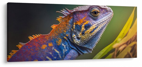 Tablou - Iguana colorată (120x50 cm)