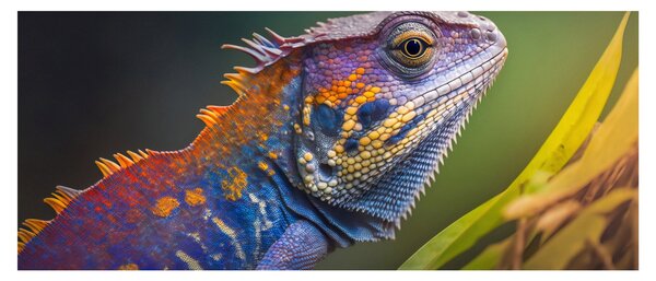 Tablou - Iguana colorată (120x50 cm)
