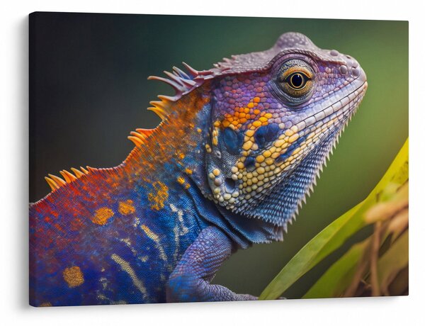 Tablou - Iguana colorată (70x50 cm)