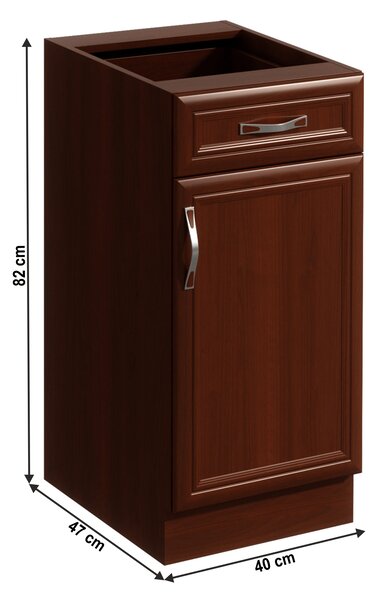 KONDELA Dulap inferior D40S1 cu 1 sertar, model dreapta, nuc Milano, SICILIA