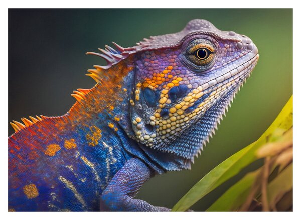Tablou - Iguana colorată (70x50 cm)