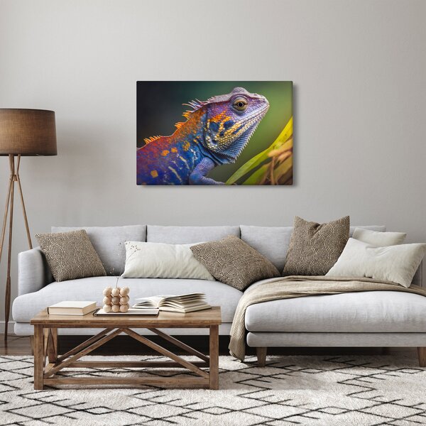 Tablou - Iguana colorată (90x60 cm)