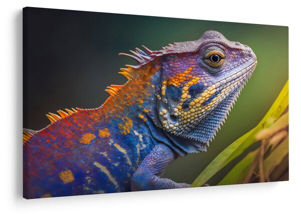 Tablou - Iguana colorată (90x60 cm)