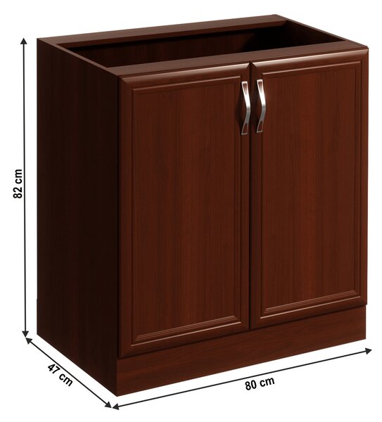 KONDELA Dulap inferior D80 cu 2 uşi, nuc Milano, SICILIA