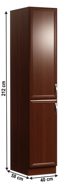KONDELA Dulap pentru produse alimentare D40SP, nuc Milano, stânga, SICILIA