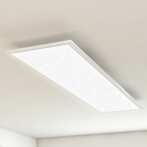 Briloner Pallas panou LED, alb, reglabil, CCT, 119,5x29,5cm, reglabil, Alb, Camera de zi / sufragerie, Plastic, Modern