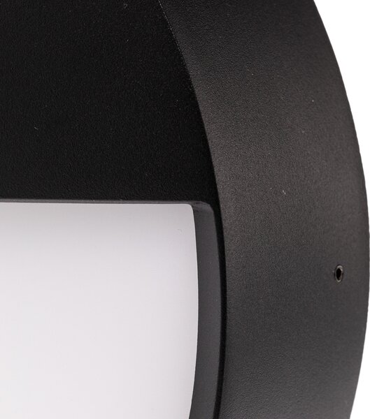BRUMBERG Eye aplică LED exterior jumătate, negru, Negru, Hol, Aluminiu, Modern