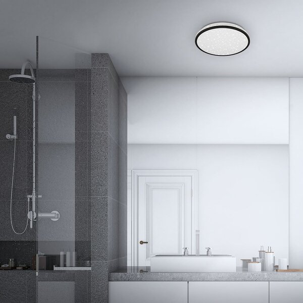 Briloner Plafonieră cu LED 3403-015, decor stea, 4.000K, Alb, Baie, Plastic, Modern