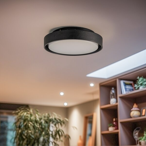 BRUMBERG 60107 plafonieră LED, rotundă, Negru, Hol, Metal, Modern
