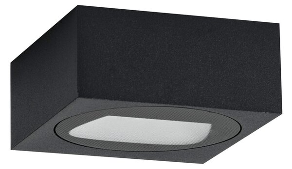 BRUMBERG Quader aplică de exterior direct, Negru, Hol, Metal, Modern