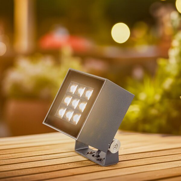 BRUMBERG Blokk LED spot de suprafață pentru exterior 11x11cm, Negru, Metal, Modern