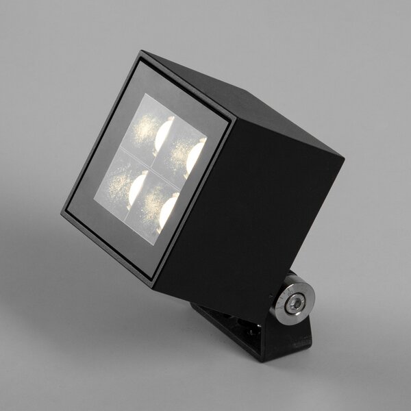 BRUMBERG Blokk LED spot de suprafață pentru exterior 7x7cm, Negru, Metal, Modern, Spot de perete