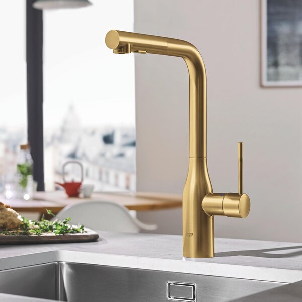 Grohe Essence baterie bucătărie pe picior Brushed Cool Sunrise 30270GN0