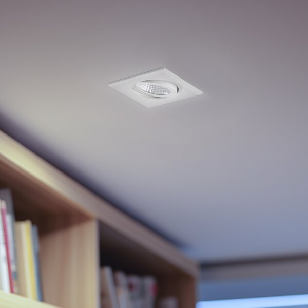 BRUMBERG proiector încastrat 38° dim-to-warm alb, reglabil, Alb, Hol, Metal, Modern, Luminile încastrate unghiulare