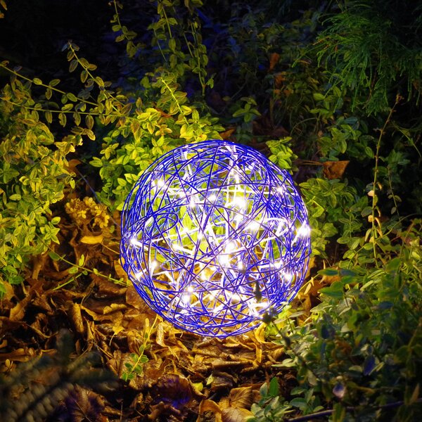 STAR TRADING Minge LED cu design 3D Galax Fun, Ø 30 cm, albastru, Albastru, Metal