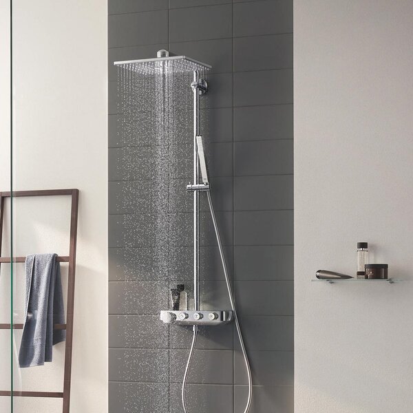 Grohe Euphoria set de duș perete cu termostat cu duș de ploaie StarLight Chrome 26508000