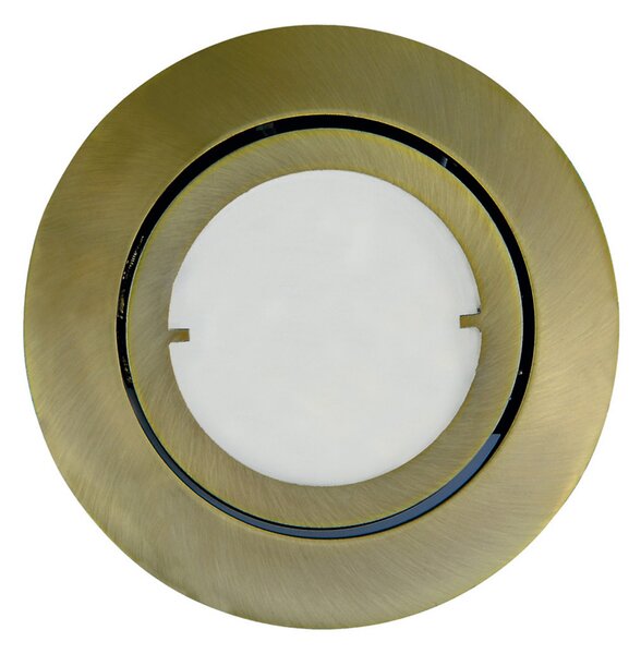 Busch Joanie - lampă încastrată LED în alamă antichizată, reglabil, Bronz / Alamă Veche, Camera de zi / sufragerie, Metal, Modern, Corpuri de iluminat încastrate rotunde