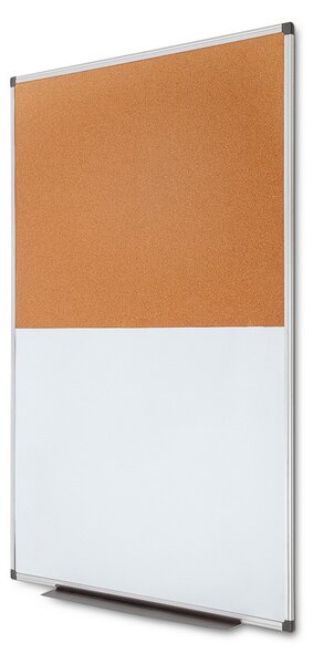 Combi Board tabla alba/pluta 90 × 120 cm, aluminiu