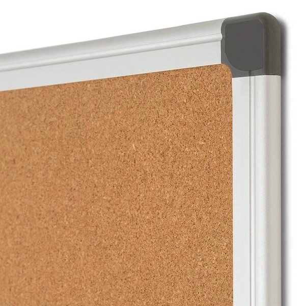 Combi Board tabla alba/pluta 90 × 120 cm, aluminiu