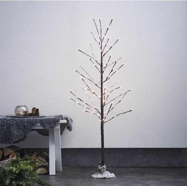 STAR TRADING Copac decorativ cu LED-uri Tobby Tree IP44 maro înălțime 120cm, Maro / Rugină, Plastic