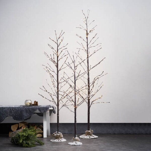 STAR TRADING Copac decorativ cu LED-uri Tobby Tree IP44 maro înălțime 120cm, Maro / Rugină, Plastic