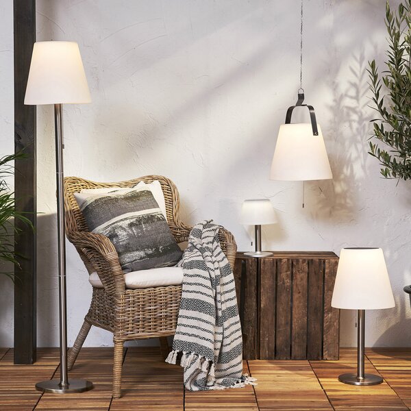 STAR TRADING Lampă LED solară suspendată Solia, Ø 28 cm, Alb, Plastic, Lumini solare