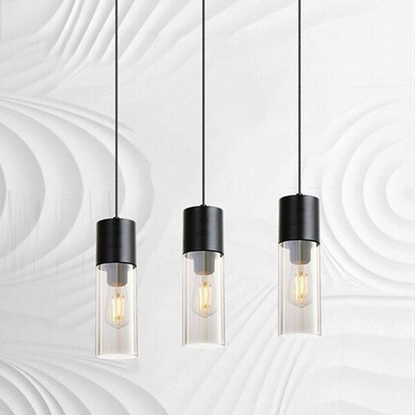 Rabalux Ronno lampă suspendată 3x25 W negru-fumuriu 72053