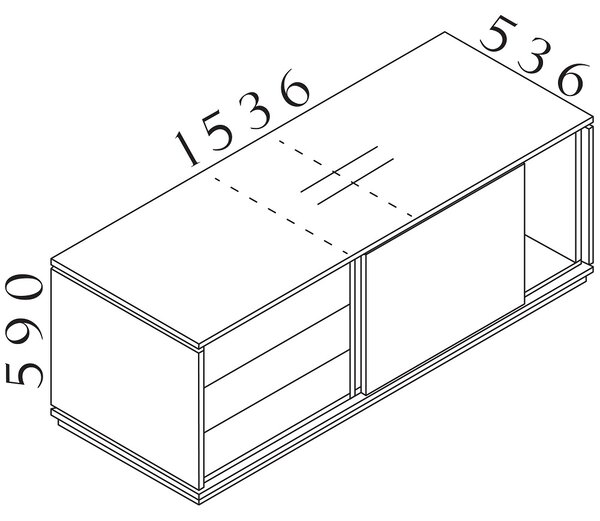Container Creator 153,6 x 53,6 cm, 3 module, usa culisanta, alb/antracit