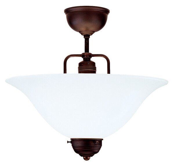 Berliner Messinglampen Rosa plafonieră lucrată manual, reglabil, Maro / Rugină, Camera de zi / sufragerie, Sticlă, Modern